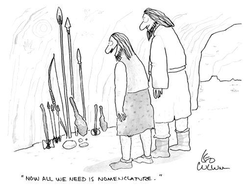 "Now all we need is nomenclature."