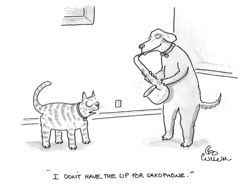 "I don't have the lip for saxaphone."
