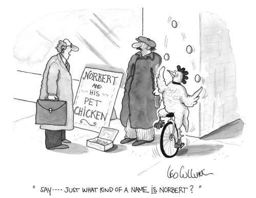 "Say…. Just what kind of a name is Norbert?"