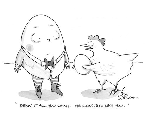 "Deny it all you want. He looks just like you."