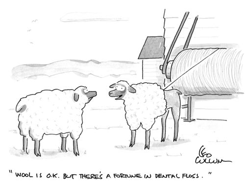"Wool is O.K. but there's a fortune in dental floss."
