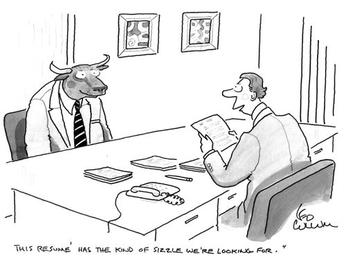 "This resumé has the kind of sizzle we're looking for."