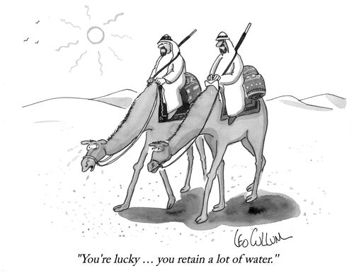 "You're lucky … you retain a lot of water.''