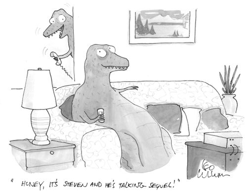 "Honey, It's Steven and he's talking sequel!"