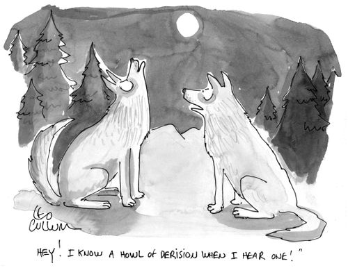 "Hey! I know a howl of derision when I hear one!"