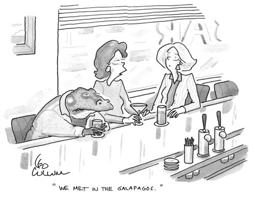 "We met in the Galapagos."