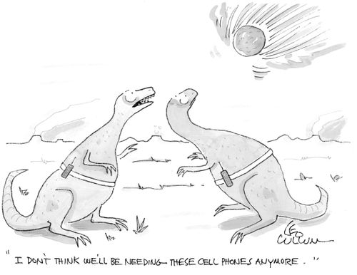 "I don't think we'll be needing these cell phones anymore."