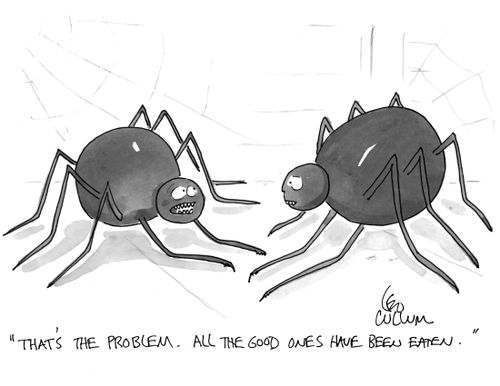 "That's the problem. All the good ones have been eaten."