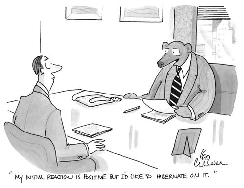 "My initial reaction is positive but I'd like to hibernate on it."