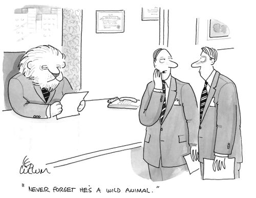 "Never forget he's a wild animal."