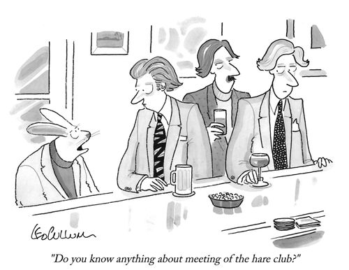 "Do you know anything about meeting of the hare club?"