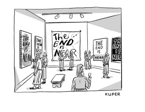 The End is Near art gallery opening.
