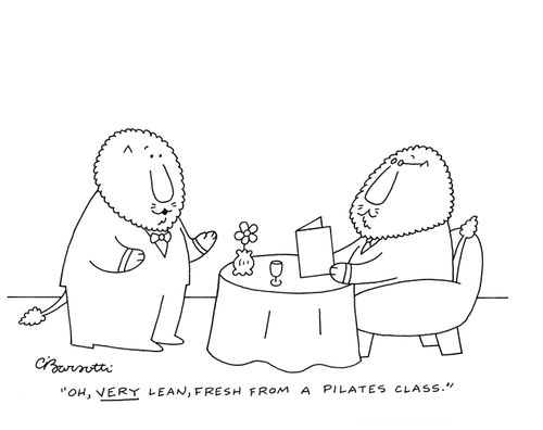 "Very lean, fresh from a pilates class."