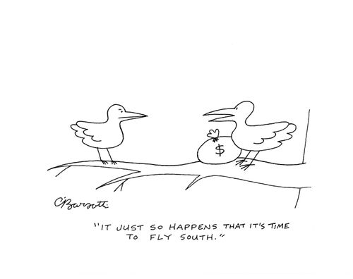 "It just so happens that it's time to fly south."
