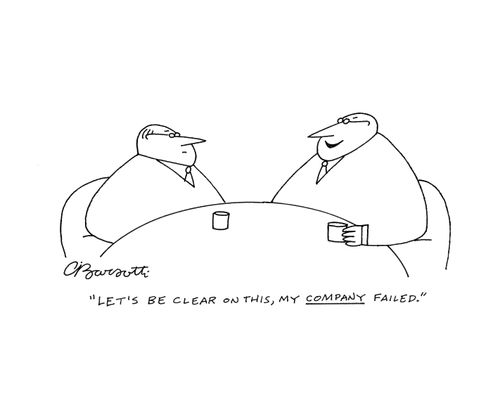 "Let's be clear on this, my company failed."
