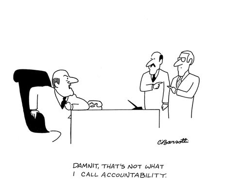 "Damnit, that's not what I call accountability."