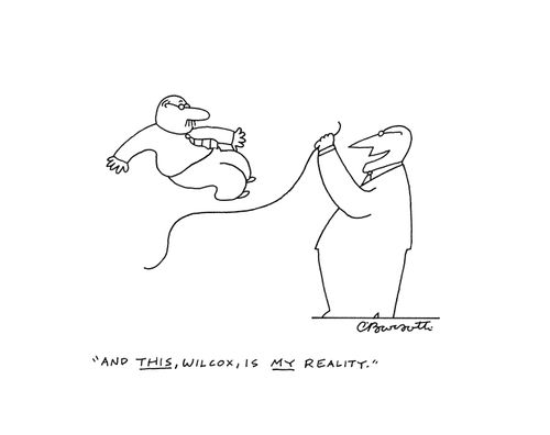 "And this, Wilcox, is my reality."