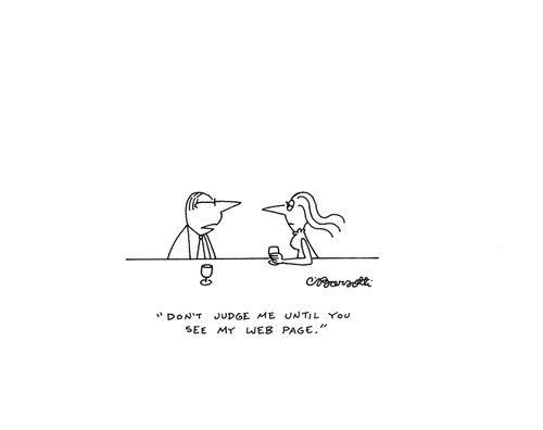 "Don't judge me until you see me web page."
