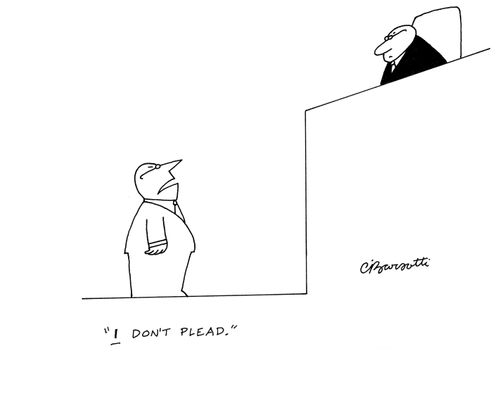 "I don't plead."