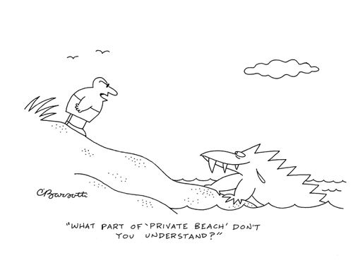 "What part pf 'private beach' don't you understand?"
