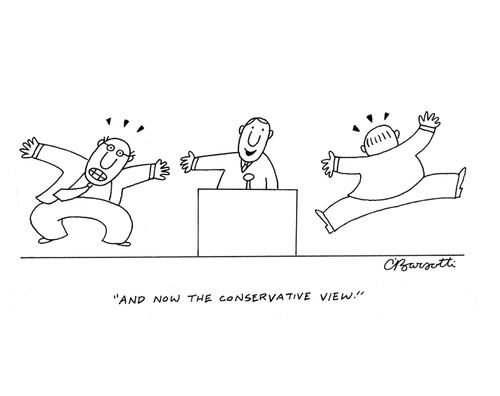 "And now the conservative view."