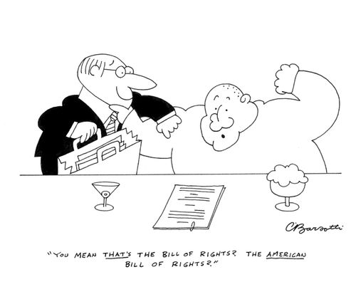 "You mean that's the Billof Rights? The American Bill of Rights?"