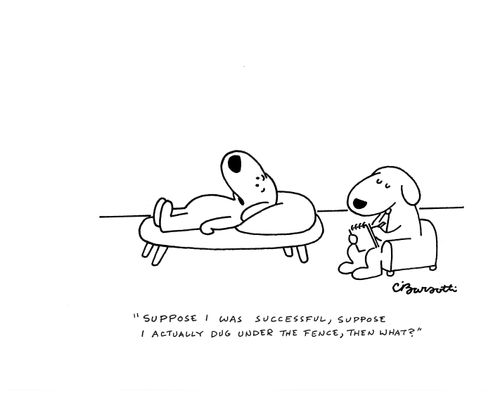 "Suppose I was successful, suppose I actually dug under the fence, then what?"