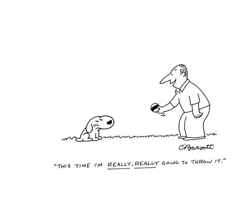 "This time I'm really, really going to throw it."