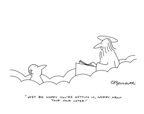 "Just be happy you're getting in, worry about your hair later."