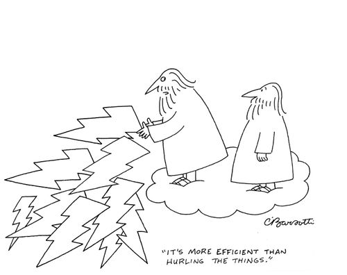 "It's more efficient than hurling the things."