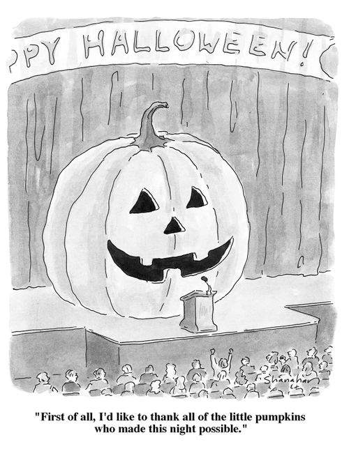 "First of all, I'd like to thank all of the little pumpkins who made this night possible."