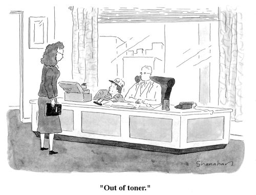 "Out of toner."