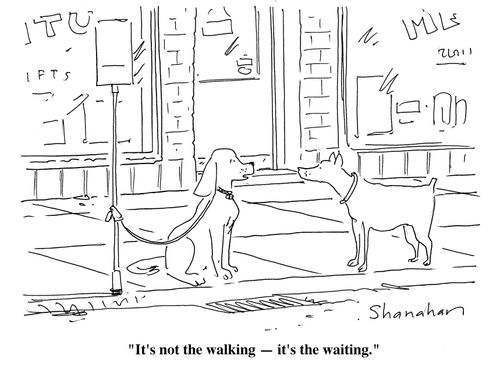 "It's not the walking — it's the waiting."