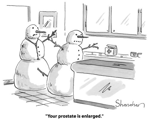 "Your prostate is enlarged."