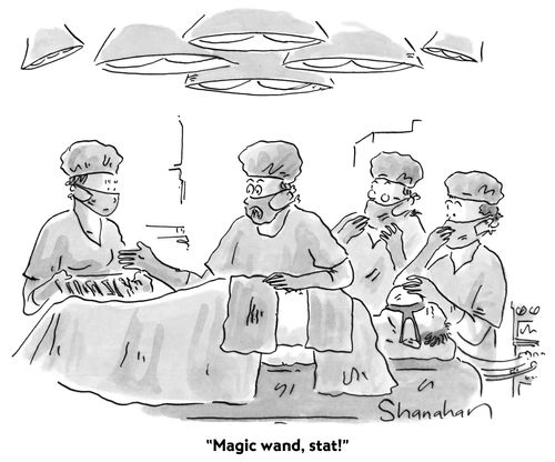 "Magic wand, stat!"