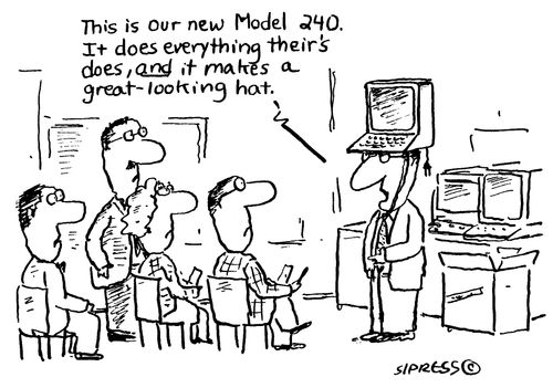 "This is our new Model 240. It does everything theirs does, and it makes a great-looking hat."