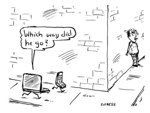 "Which way did he go?"