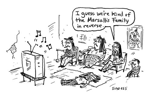 "I guess we're kind of the Marsalis Family in reverse