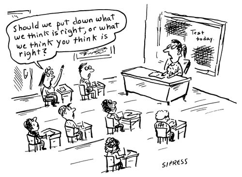 "Should we put down what we think is right, or what we think you think is right?"
