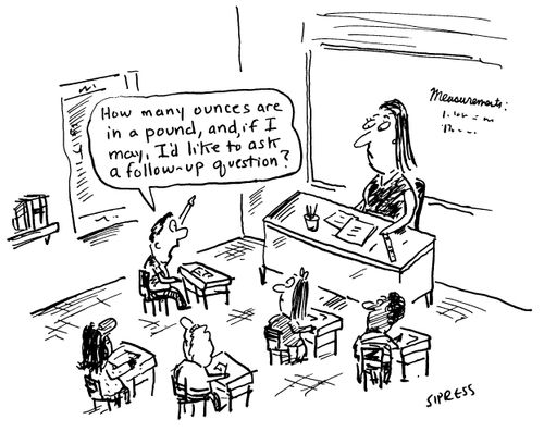 "How many ounces are in a pound, and, if I may, I'd like to ask a follow-up question?"