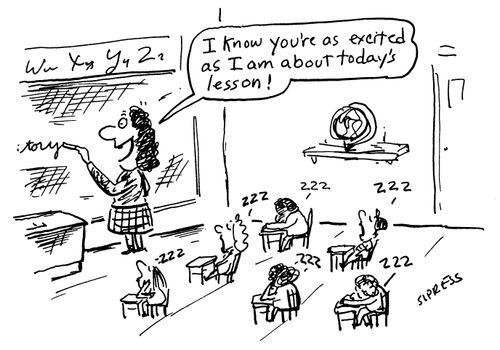 "I know you're as excited as I am about today's lesson!"