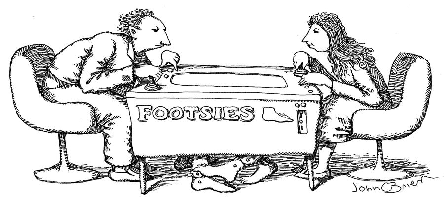 Playing Footsies.