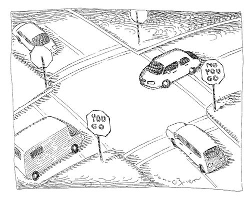 All-way stops.