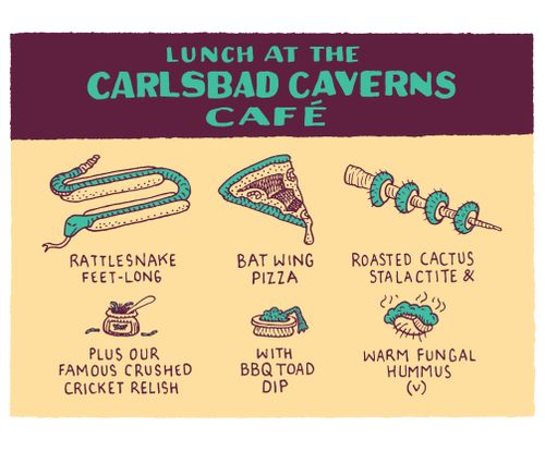Lunch at the Carlsbad Caverns.
