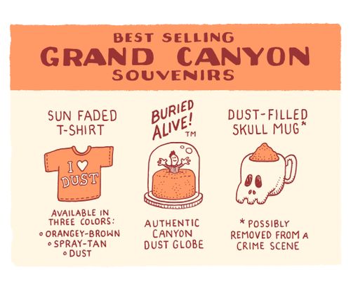 Best selling Grand Canyon souvenirs. 
