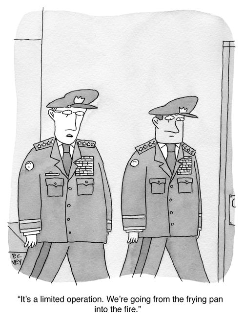 "It's a limited operation. We're going from the frying pan into the fire."