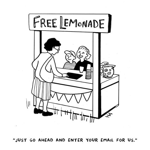 "Just go ahead and enter your email for us."