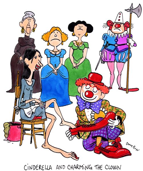 Cinderella and Charming the Clown