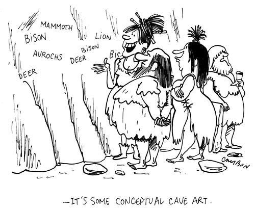 "- It's some conceptual cave art."
