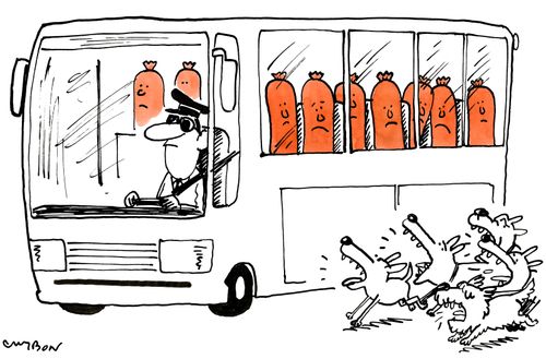 Frankfurters on a Bus